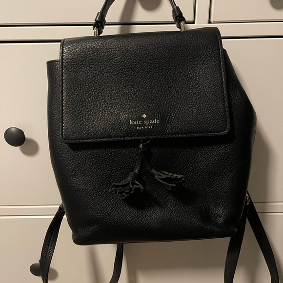 kate spade Handbags - Black Kate Spade Leather Backpack